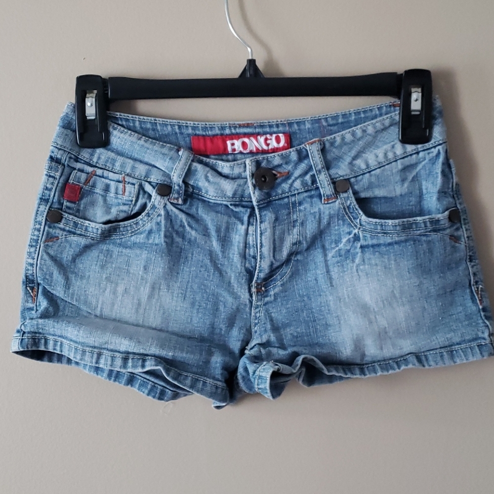Jean shorts.